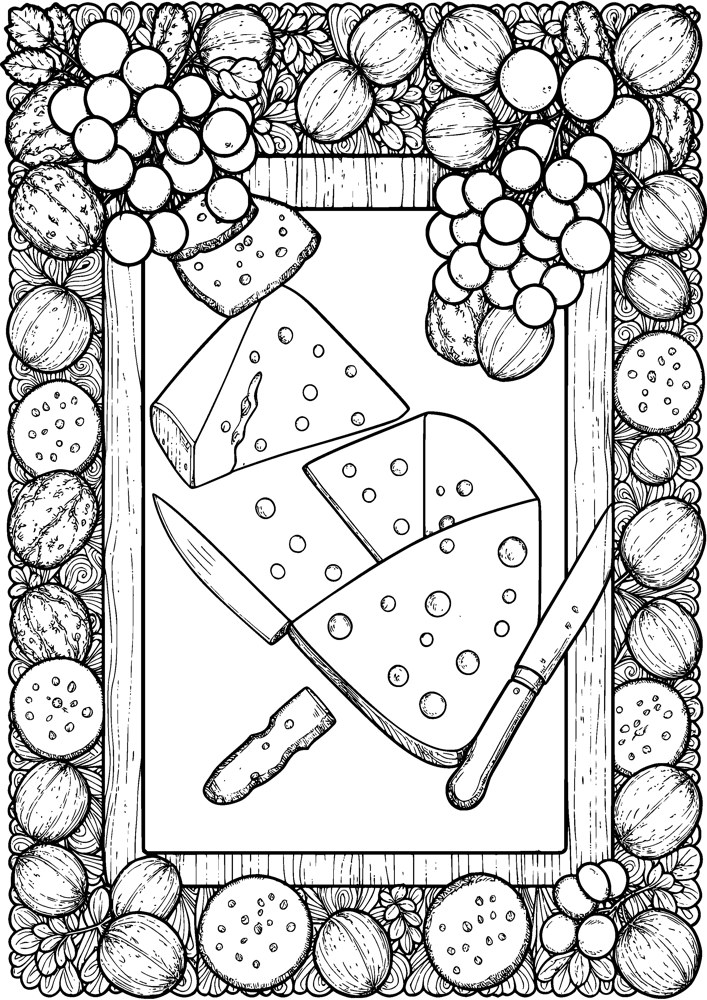Cheese and Grapes Board