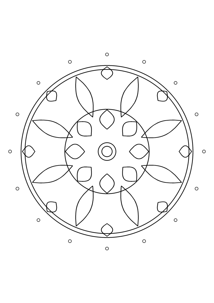 Mandala Coloring Page #2