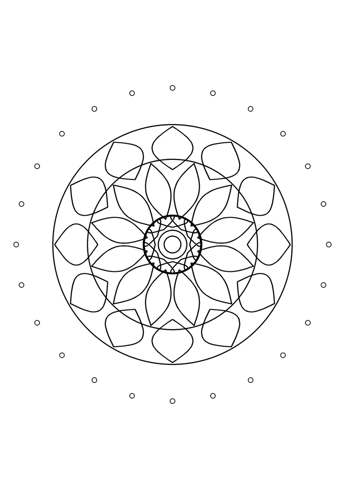 Mandala Coloring Page #4