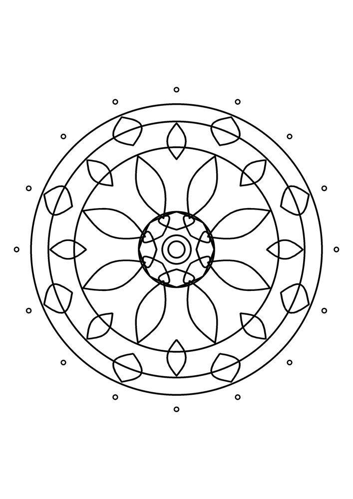 Mandala Coloring Page #6