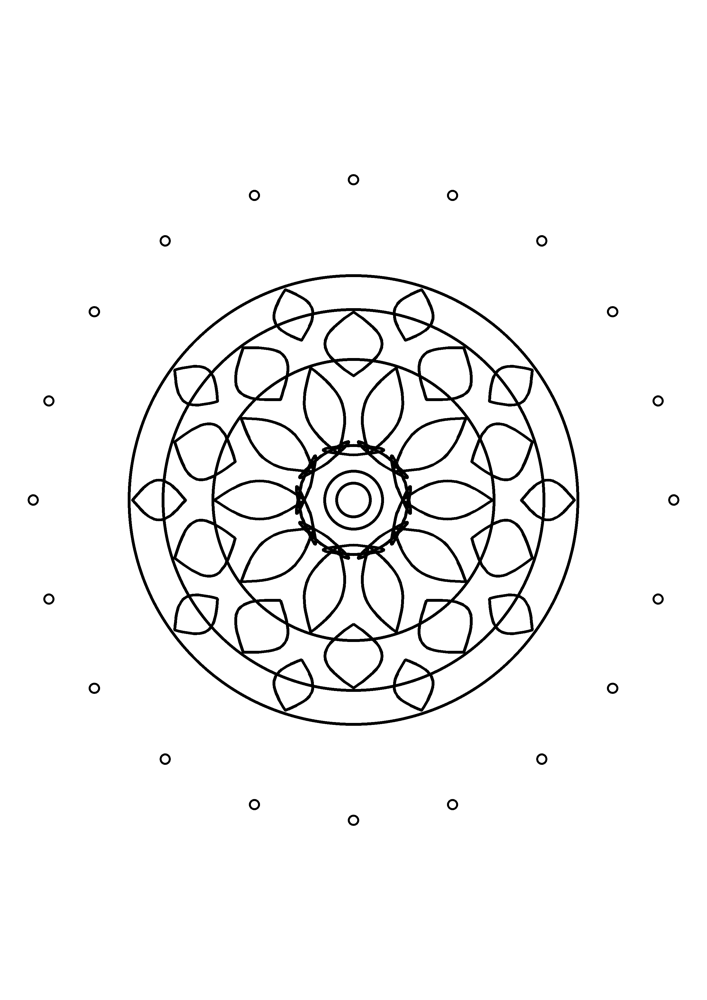 Mandala Coloring Page #7