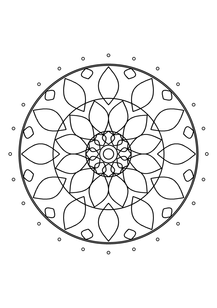 Mandala Coloring Page #9