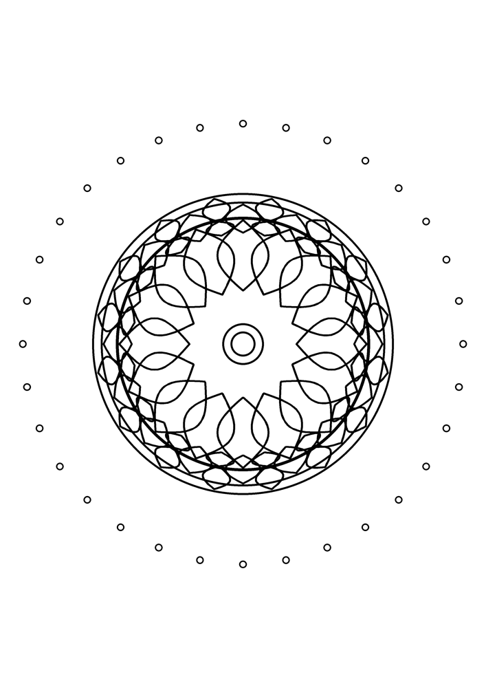 Mandala Coloring Page #11