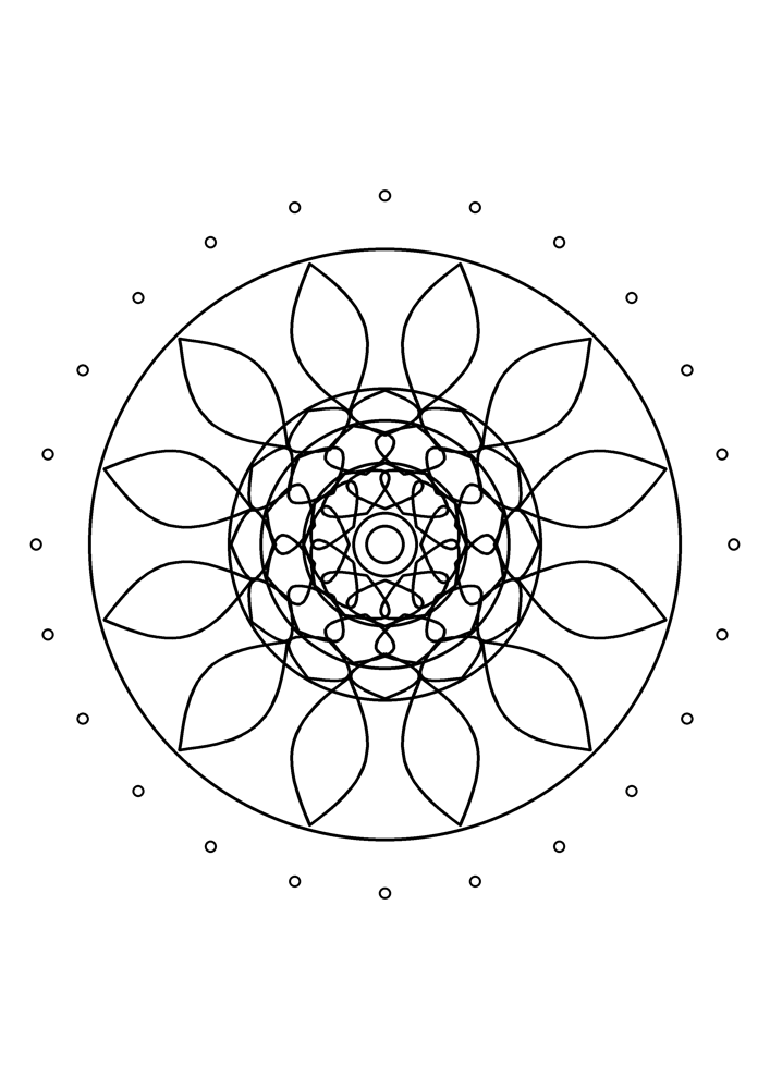 Mandala Coloring Page #12