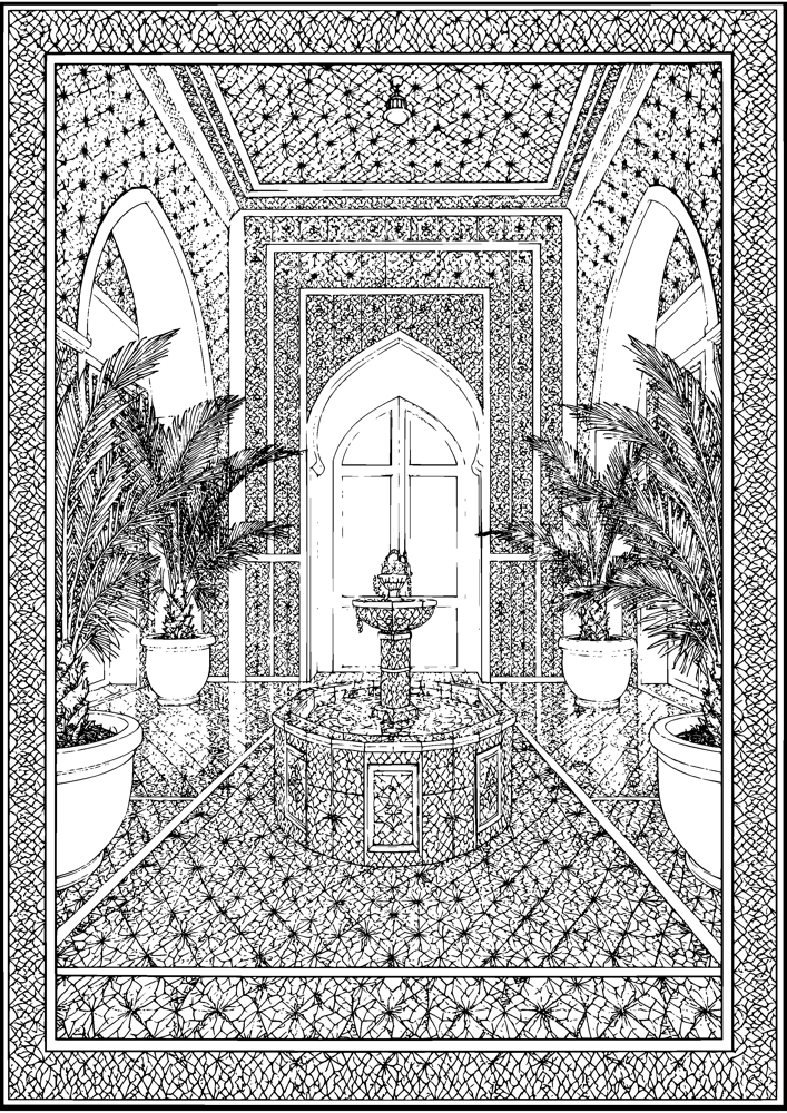 Moroccan Tile Courtyard