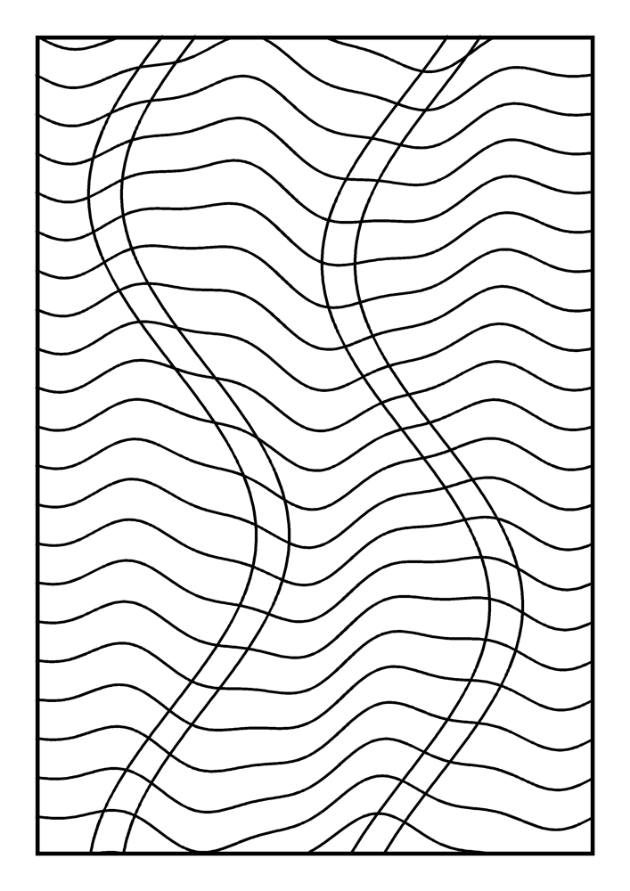 Op-Art Waves Coloring Page #10