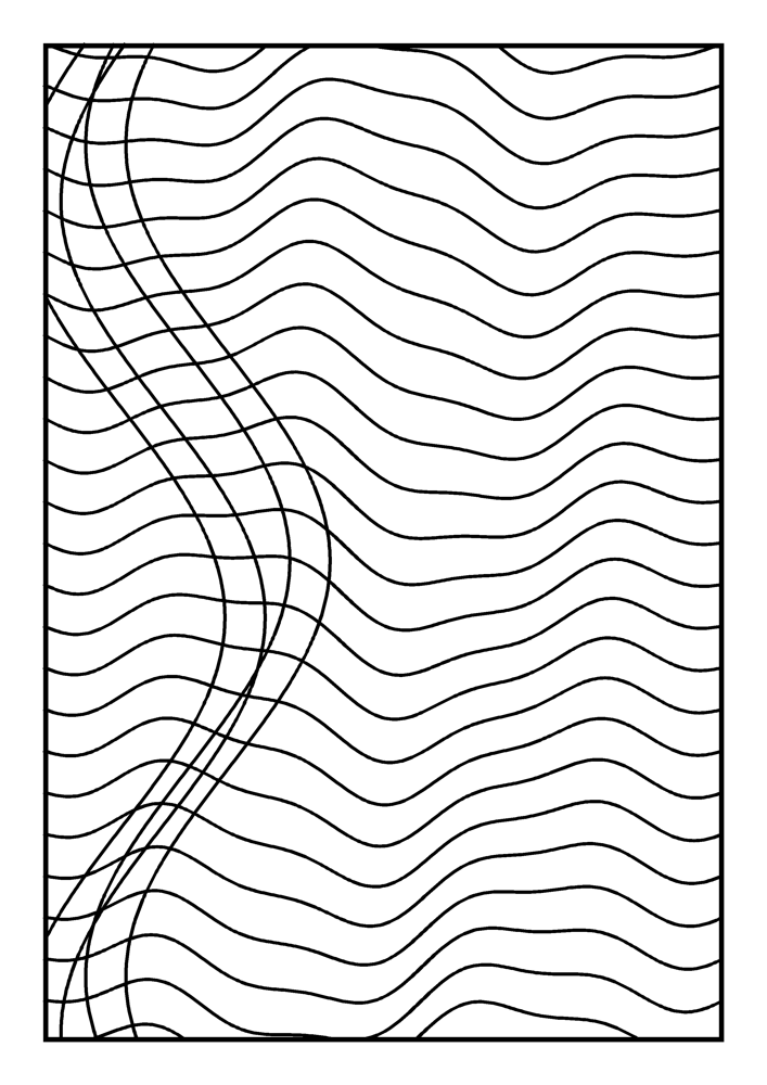 Op-Art Waves Coloring Page #15