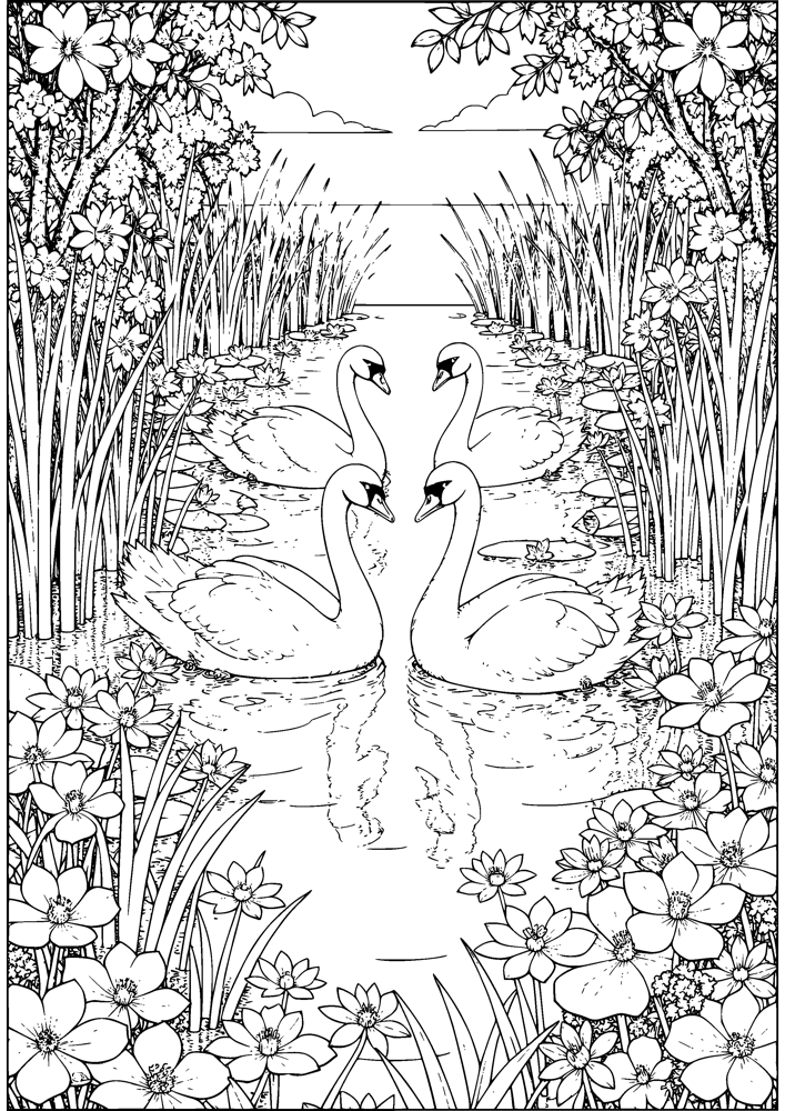 Swans on the Lake