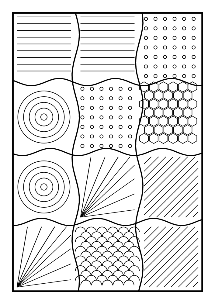 Zentangle Patchwork Coloring Page #2