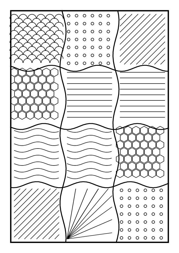 Zentangle Patchwork Coloring Page #8