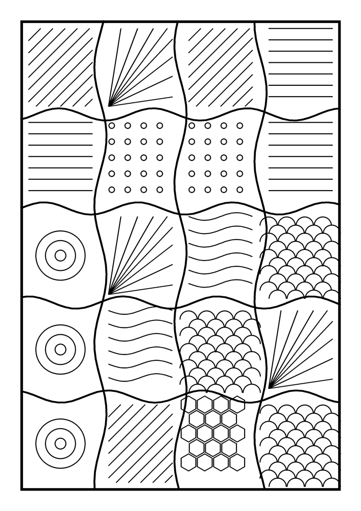 Zentangle Patchwork Coloring Page #11
