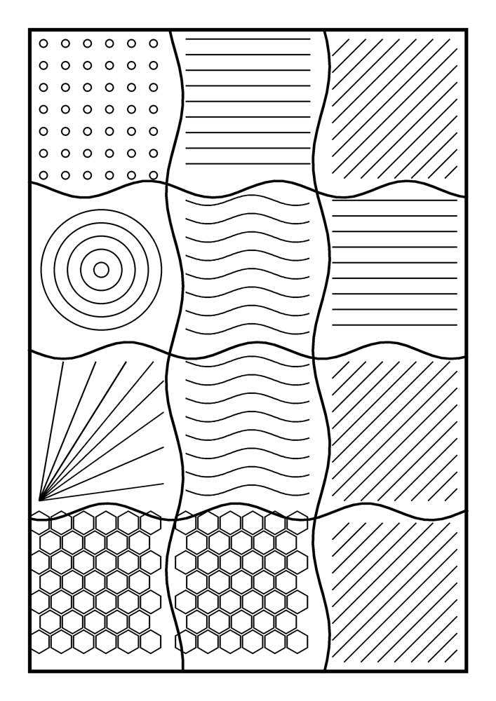 Zentangle Patchwork Coloring Page #14