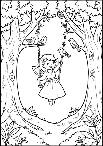 Fairy on a Vine Swing