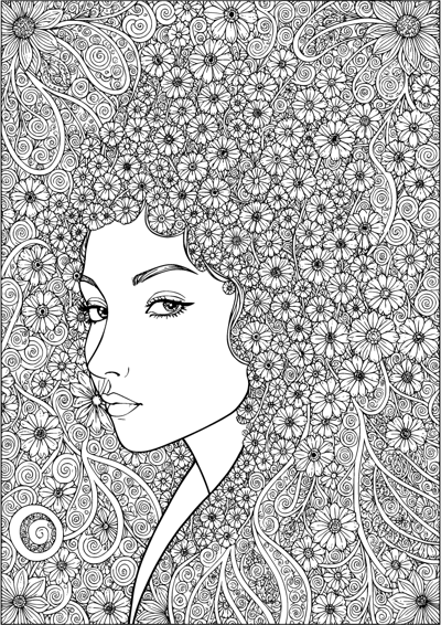 Flower Hair Portrait