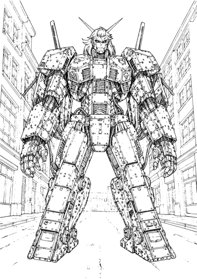 Giant Mecha in the City
