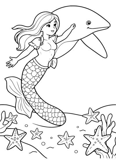 Mermaid and Dolphin