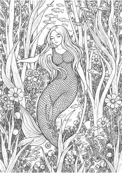 Mermaid in the Kelp Forest