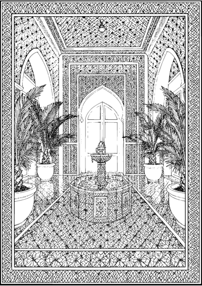 Moroccan Tile Courtyard
