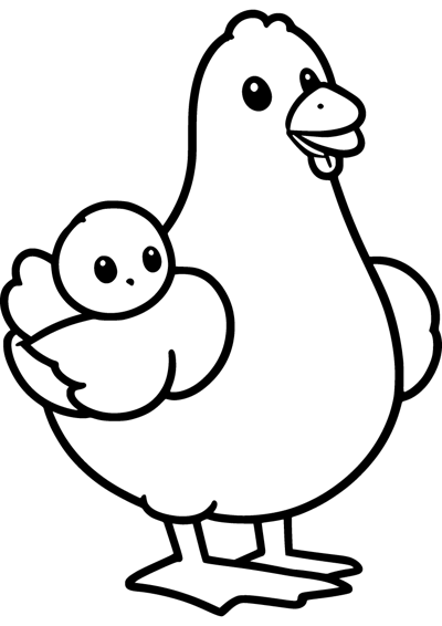 Mother Hen and Chick