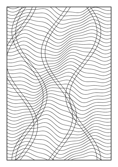 Op-Art Waves Coloring Page #9