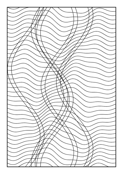 Op-Art Waves Coloring Page #14