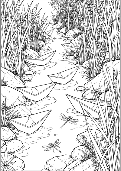 Paper Boats on a Stream