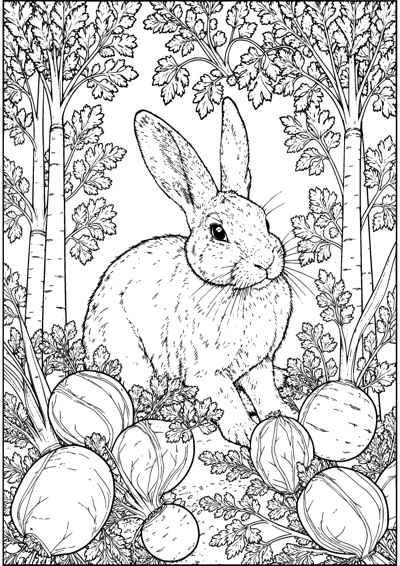 Rabbit in the Vegetable Patch