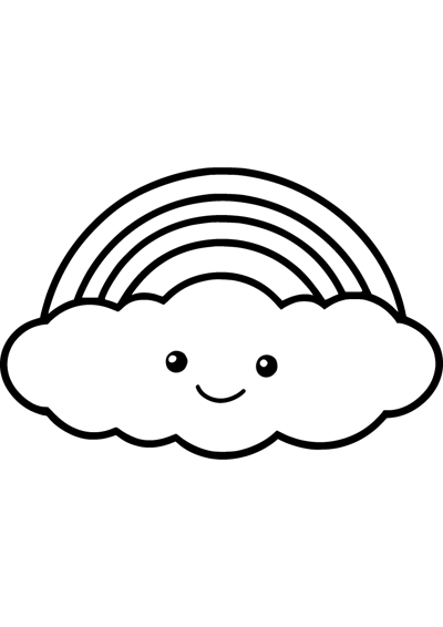 Smiling Cloud and Rainbow