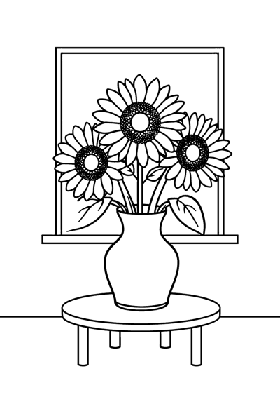 Sunflowers by the Window