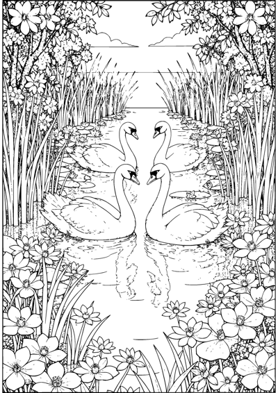 Swans on the Lake