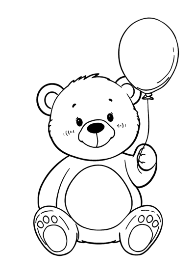 Teddy Bear with Balloon